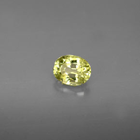 Granate grosularia verde natural de 0,49 ct, corte óvalo, VS