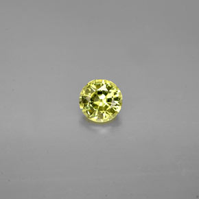 Granate grosularia verde natural de 0,49 ct, corte redondo, VVS