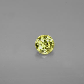 Granate grosularia verde natural de 0,49 ct, corte redondo, VVS