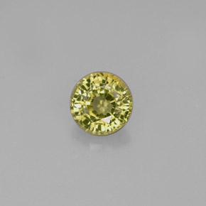 Granate grosularia verde natural de 0,62 ct, corte redondo, VVS-VS