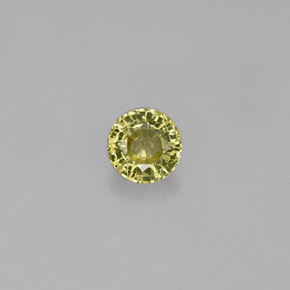 Granate grosularia verde natural de 0,43 ct, corte redondo, VS