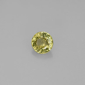 Granate grosularia verde natural de 0,43 ct, corte redondo, VS