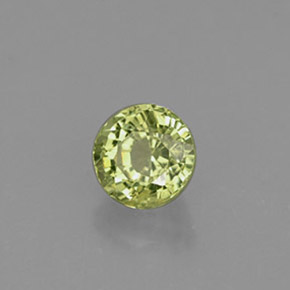 Granate grosularia verde natural de 0,50 ct, corte redondo, VS