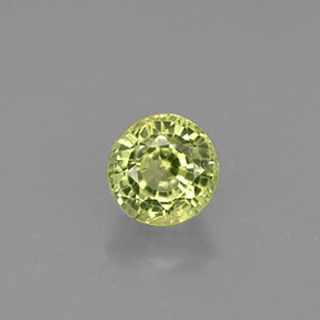 Granate grosularia verde natural de 0,50 ct, corte redondo, VS