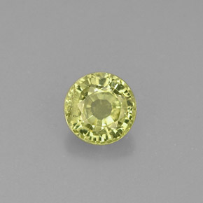 Granate grosularia verde natural de 0,40 ct, corte redondo, VS