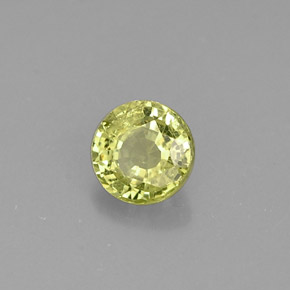 Granate grosularia verde natural de 0,40 ct, corte redondo, VS