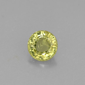 Granate grosularia verde natural de 0,37 ct, corte redondo, VS
