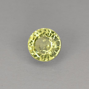 Granate grosularia verde natural de 0,49 ct, corte redondo, VVS-VS