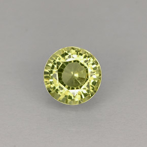 Granate grosularia verde natural de 0,46 ct, corte redondo, VVS-VS