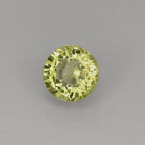 Granate grosularia verde natural de 0,46 ct, corte redondo, VVS-VS