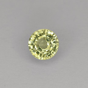 Granate grosularia verde natural de 0,35 ct, corte redondo, VVS-VS