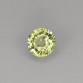 Granate grosularia verde natural de 0,35 ct, corte redondo, VVS-VS