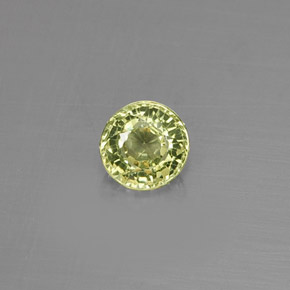 Granate grosularia verde natural de 0,40 ct, corte redondo, VVS-VS