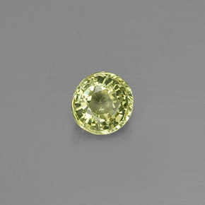 Granate grosularia verde natural de 0,40 ct, corte redondo, VVS-VS