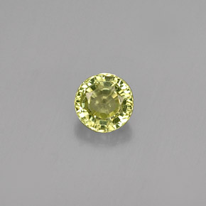 Granate grosularia verde natural de 0,39 ct, corte redondo, VS