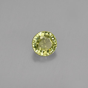 Granate grosularia verde natural de 0,39 ct, corte redondo, VS