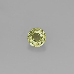 Granate grosularia verde natural de 0,46 ct, corte redondo, VS