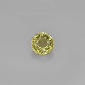Granate grosularia verde natural de 0,54 ct, corte redondo, VS