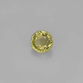 Granate grosularia verde natural de 0,54 ct, corte redondo, VS