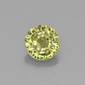 Granate grosularia verde natural de 0,54 ct, corte redondo, VS