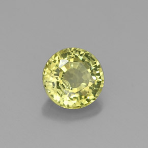 Granate grosularia verde natural de 0,54 ct, corte redondo, VS
