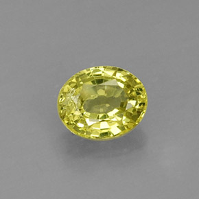 Granate grosularia amarillo natural de 0,53 ct, corte óvalo, VS