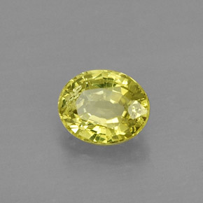 Granate grosularia amarillo natural de 0,53 ct, corte óvalo, VS