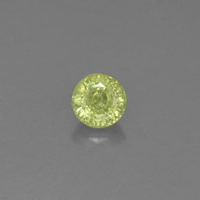 Granate grosularia verde natural de 0,55 ct, corte redondo, VS