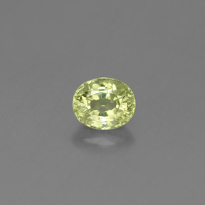 Granate grosularia verde natural de 0,52 ct, corte óvalo, VS