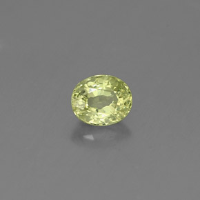 Granate grosularia verde natural de 0,52 ct, corte óvalo, VS
