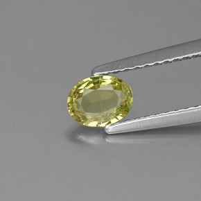 Granate grosularia verde natural de 0,45 ct, corte óvalo, VVS-VS