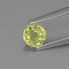 Granate grosularia verde natural de 0,46 ct, corte redondo, VS-SI