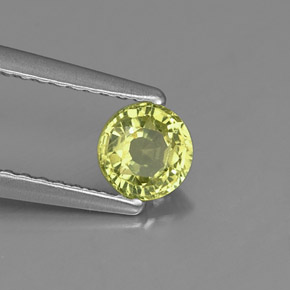 Granate grosularia verde natural de 0,46 ct, corte redondo, VS-SI