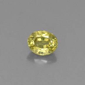 Granate grosularia verde natural de 0,47 ct, corte óvalo, VS