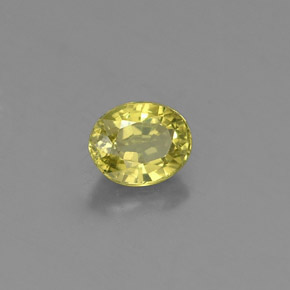 Granate grosularia verde natural de 0,47 ct, corte óvalo, VS