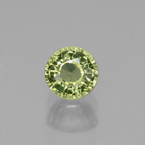 Granate grosularia verde natural de 0,61 ct, corte redondo, VS