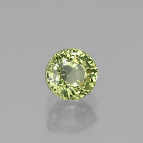 Granate grosularia verde natural de 0,61 ct, corte redondo, VS