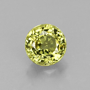 Granate grosularia verde natural de 0,47 ct, corte redondo, VS