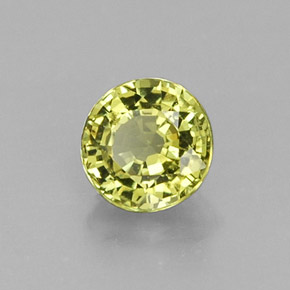 Granate grosularia verde natural de 0,47 ct, corte redondo, VS