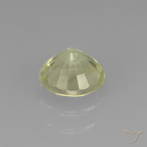 Granate grosularita Amarillo limón natural de 0.74 ct, Redondo, VVS