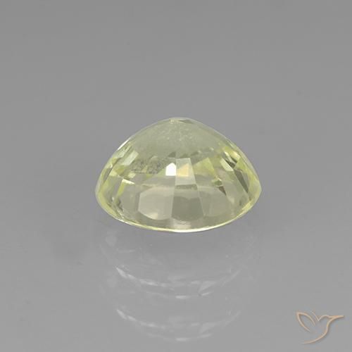 Granate grosularita Amarillo claro natural de 0.77 ct, Corte Redondo, VVS-VS
