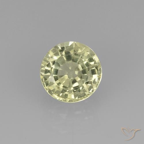 0.73ct Natural Amarillo claro Granate grosularita, Redondo, VVS-VS