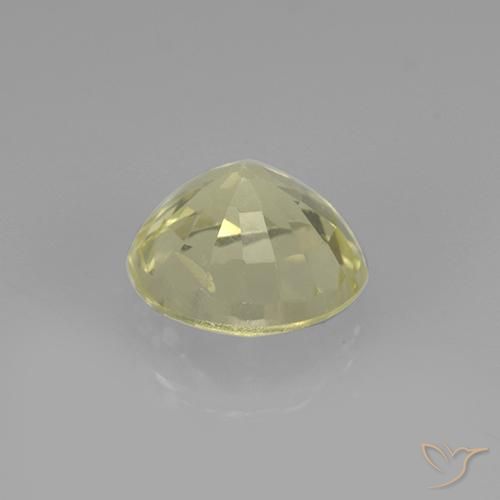 Granate grosularita Amarillo claro natural de 0.73 ct, Redondo, VVS-VS