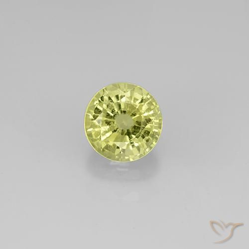 0.71ct Natural Amarillo medio Granate grosularita, Redondo, VS