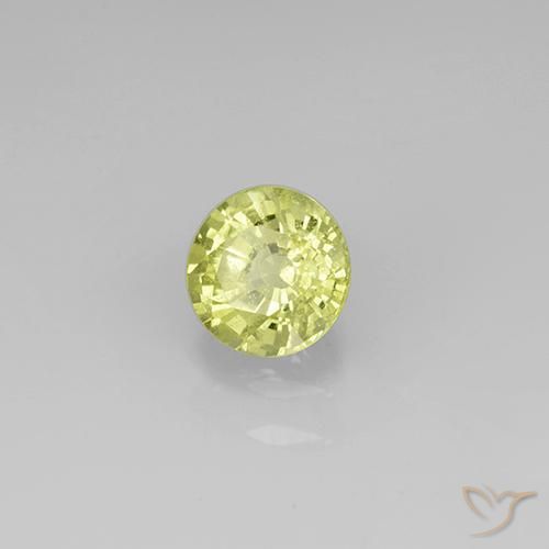 Granate grosularita Amarillo medio natural de 0.71 ct, Redondo, VS