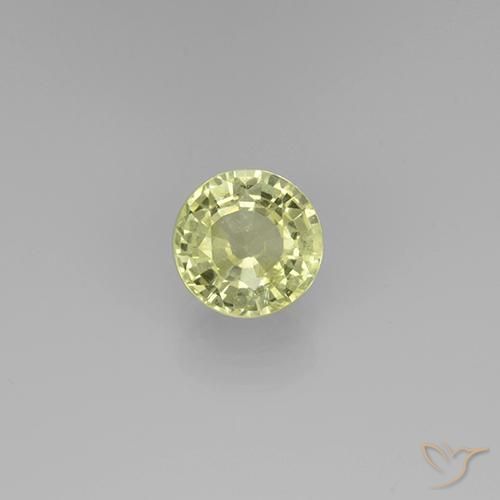 0.72ct Natural Amarillo claro Granate grosularita, Redondo, VS