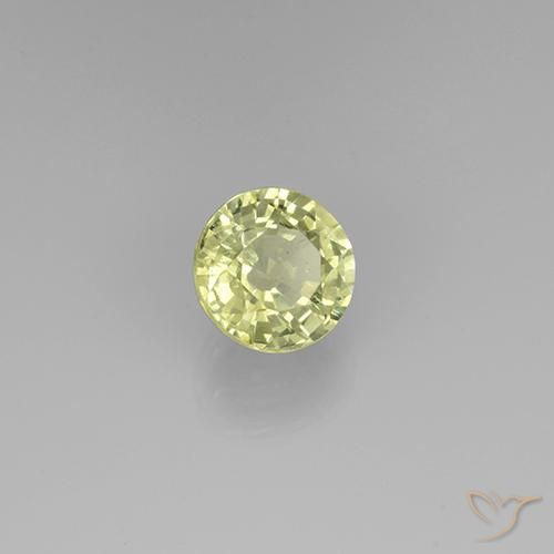 Granate grosularita Amarillo claro natural de 0.72 ct, Redondo, VS