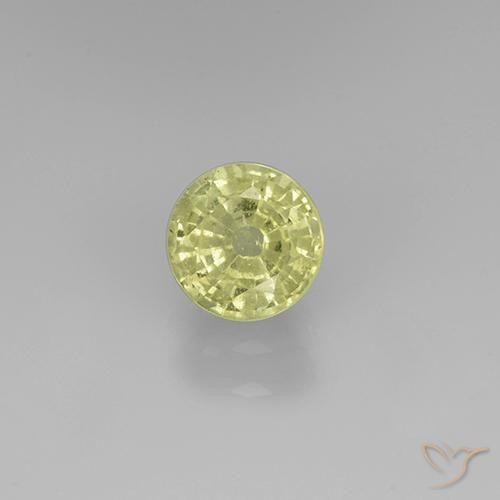 0.74ct Natural Amarillo claro Granate grosularita, Redondo, VS