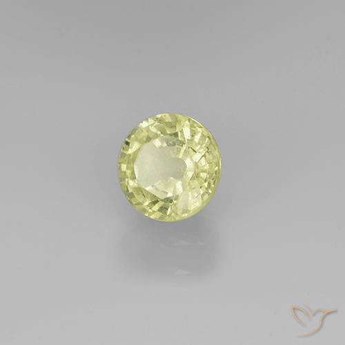 Granate grosularita Amarillo claro natural de 0.74 ct, Redondo, VS