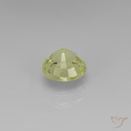 Granate grosularita Amarillo claro natural de 0.74 ct, Redondo, VS